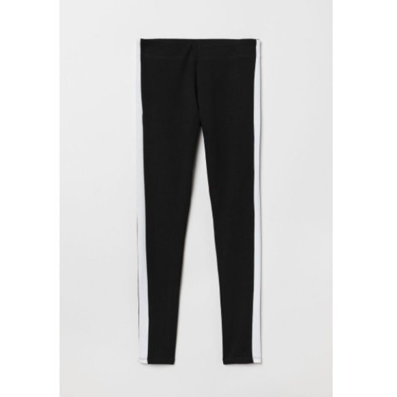 H&M Leggings w/ White Stripes on the Side, XS - Picture 4 of 5